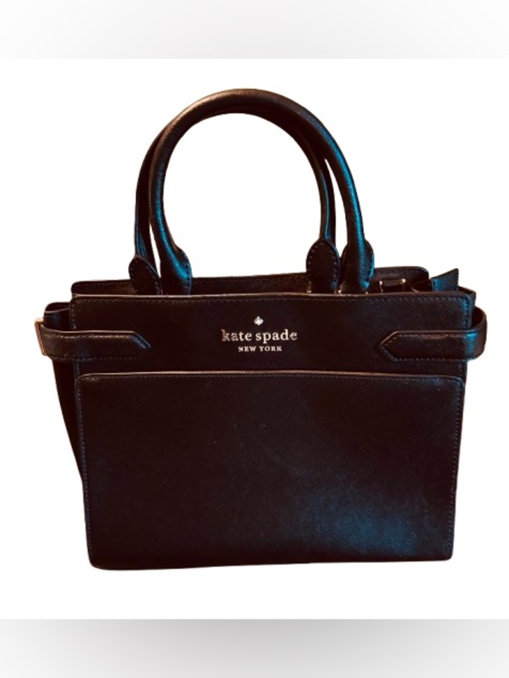 Kate Spade Rory Medium Satchel Black Saffiano Leather Authenticated like new